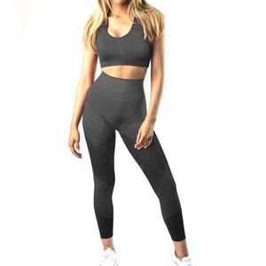 Criss Cross Bra and High Waist Leggings Active/Sports Wear X LARGE (303)